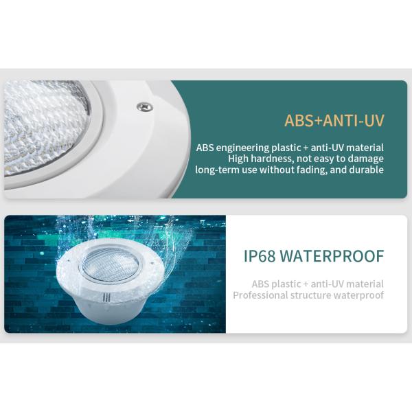 White Swimming Pool Light Housing , Pool Light Niche Cover ABS Plastic Body
