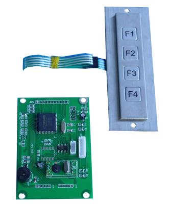 O teclado industrial do metal da montagem do painel traseiro com 4 chaves, faz sob medida 110.0mm x 24.0mm