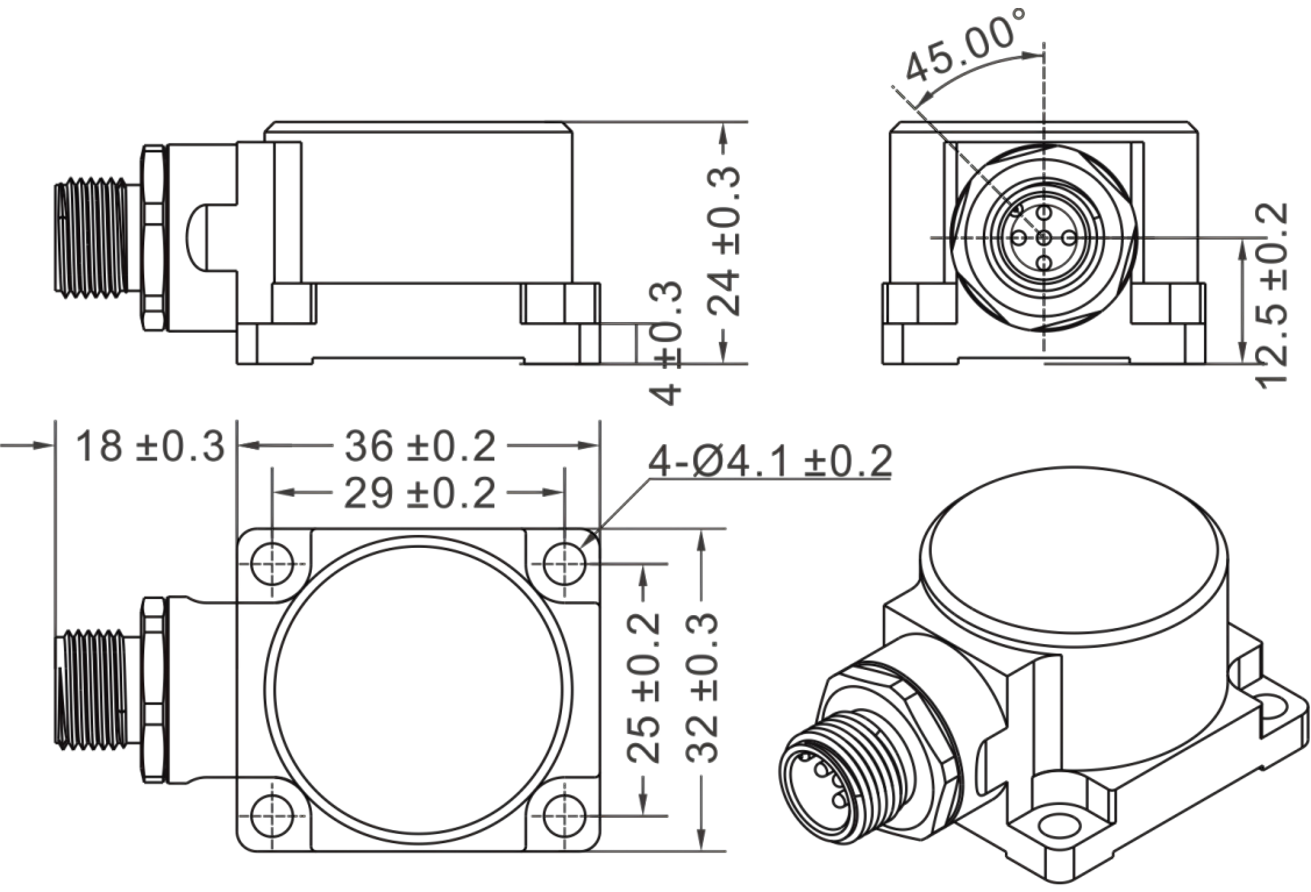 GKM392 MEMS Digital Vibration Sensor RS232/485/TTL Signal Output