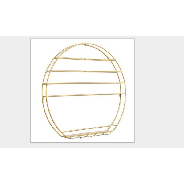 Household Wall Mounted 80cm Diameter Metal Wine Rack