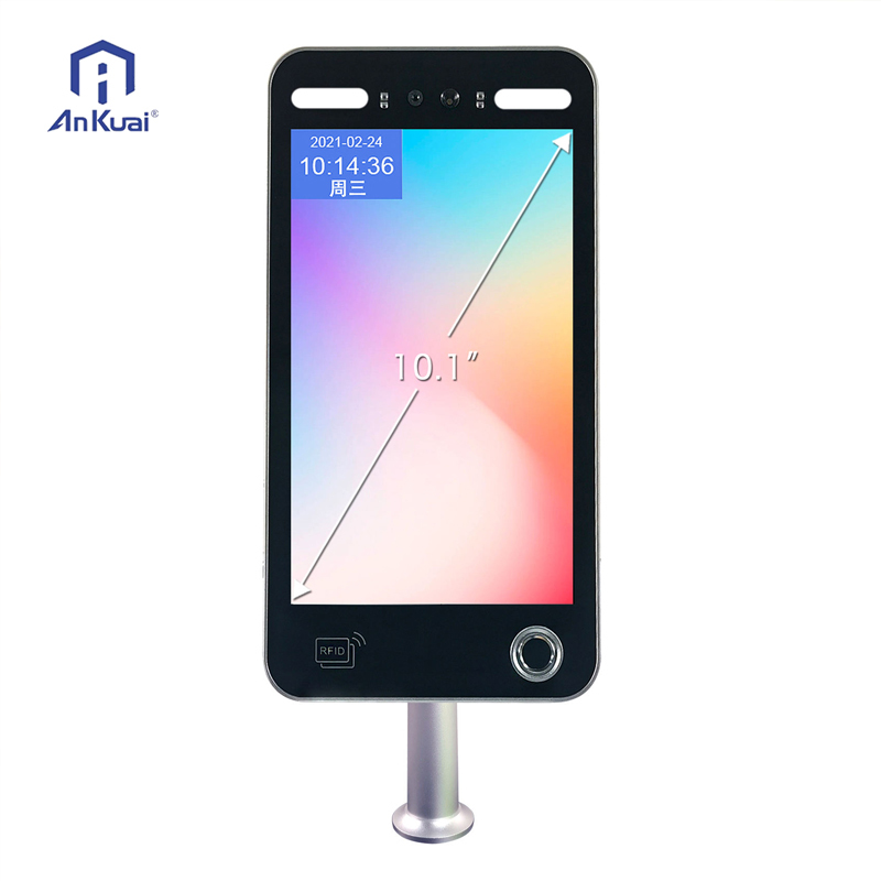 10.1 Inch IPS Screen Biometric Time Attendance Machine Face Recognition Camera IP65 Waterproof Door Lock Access Controlace
