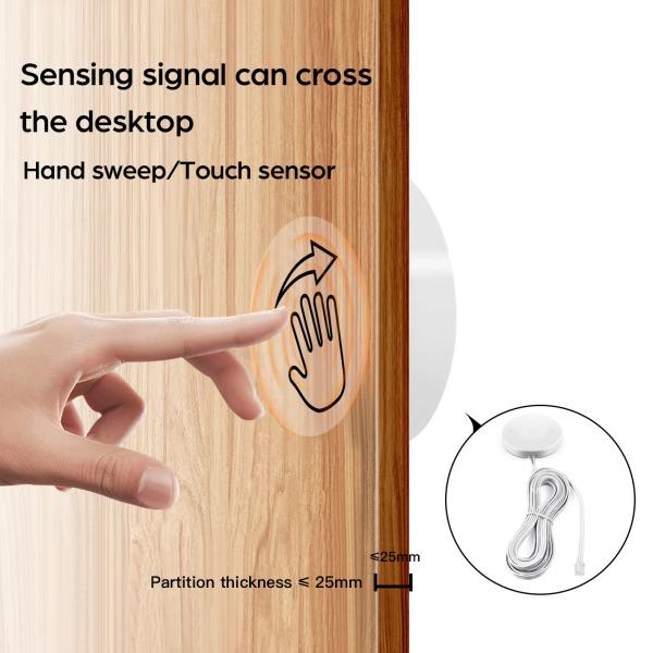 110V 240VAC Integrated Mirror Touch Dimmer Switch for Smart LED 2.5cm Cabinet Light