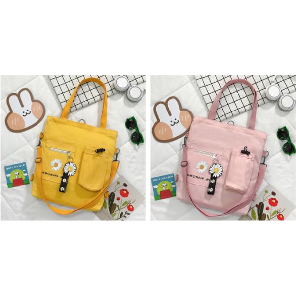 high quality reusable canvas shopping bag ladies tote bags with zipper fashionable cotton handbag school bag for kids