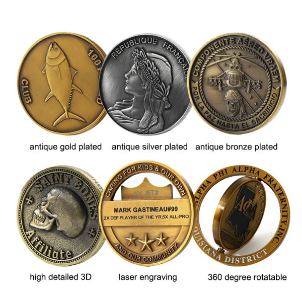 Personalized Soft Enamel Custom Metal Coin with Double Side Design and Customized Logo