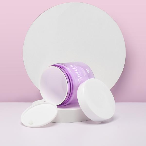 Purple Plastic Packaging Jars  With Flip Top Cap Double Wall 100g 120g 150g 180g 240g