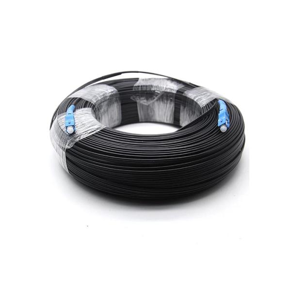 50meters Indoor Fiber Optic Cable / Black LSZH Fiber Optic Jumpers