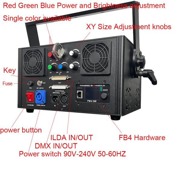 Pangolin FB4 Laser High Power 15W Stage RGB Animation Laser Light Projector