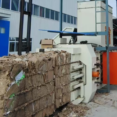 Fully Auto Hydraulic Baler Press Machine PLC Control Touch Screen High Strength Steel Frame