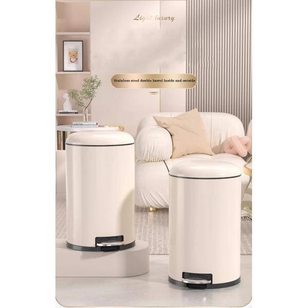 15 Gallon Dome Trash Can Stainless Steel Stainless Steel Trash Can with Inner Bucket