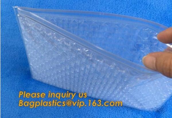 Cosmetic Slider Zip lockk Bubble Bags Bubble Slide Pouch,Zip lockk esd bubble bag bubble packaging wrap cosmetic pouch slide