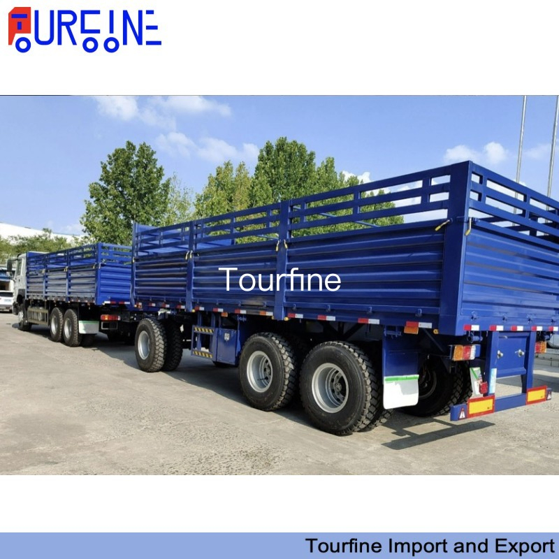 30 Ton 3 Axle Drawbar Cargo Full Trailer for Commercial Freight Transport