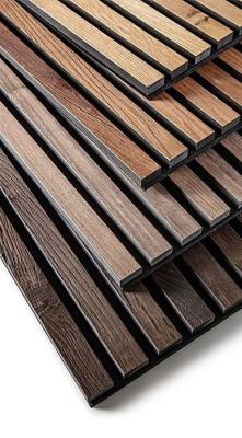 Soundproof Acoustic Slat Wood Wall Panels Harmless Multicolor