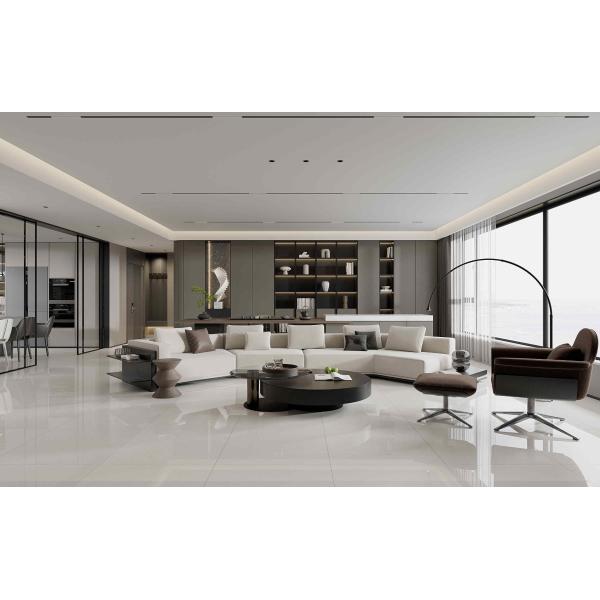 Stylish and Firebrick 800x800mm Marble Polished Glazed Porcelain Tiles For Hotel Beige
