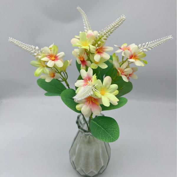 5-Fork Simulated Small Wild Chrysanthemum Plastic Flower Wedding Props Bouquet