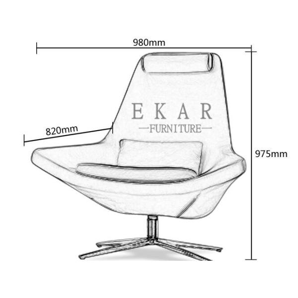 Italian Recliner Modern Designer Furniture Metropolitan Fabric Leisure Lounger Chair ZZ-ZKB009