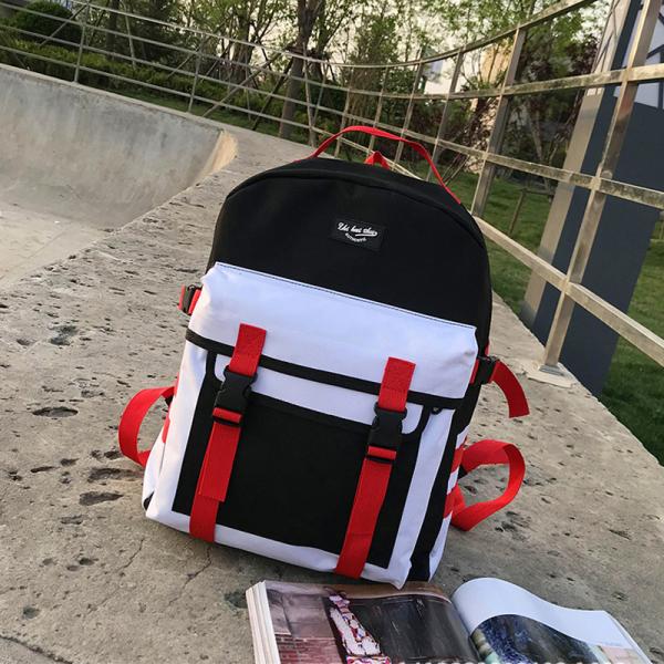 Harajuku  cool bag colors high school students large-capacity couple backpack men's and women's backpacks