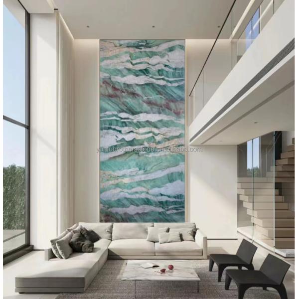 Natural Stone Brazil Marble Backlit Sodalite Green Quartzite for Bedroom Design Ideas