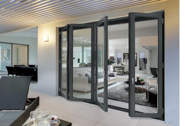 Sunrooms Glass Accordion Doors 3mm-12mm Interior Office Sliding Glass Doors
