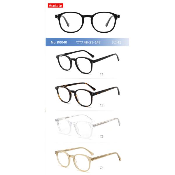 Черные стекла рамки ацетата Tortoiseshell оптически вокруг лоснистой черноты