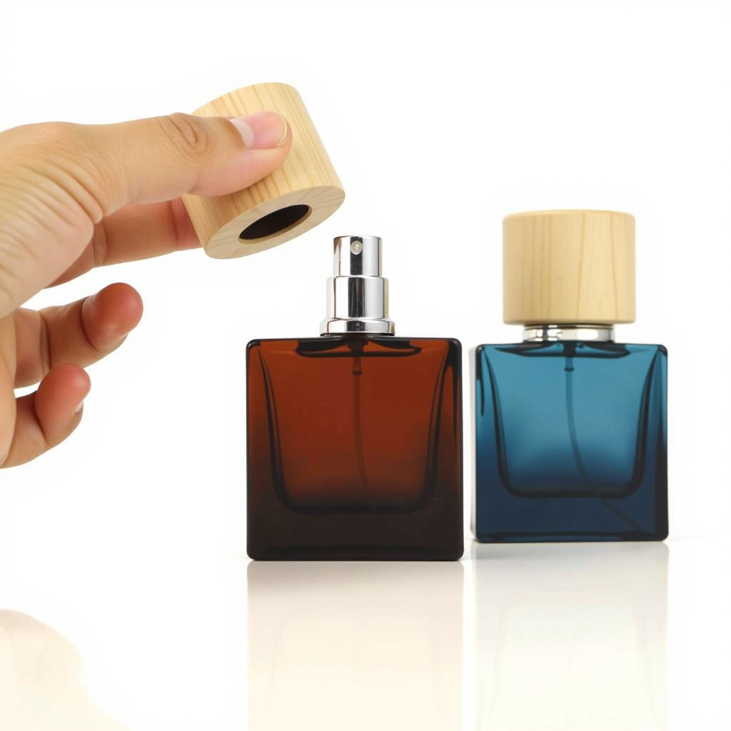 Luxury Square Glass Spray Perfume Bottle 30ml 50ml 100ml Customized Printing