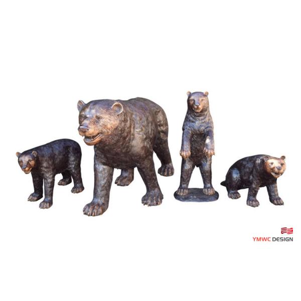 Life-Size Bronze Bear Sculpture Custom Metal Animal Statues for Artistic Installations