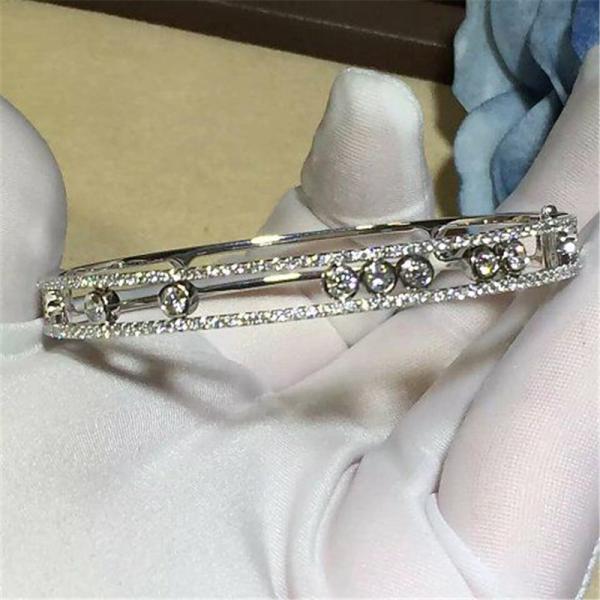 Luxury jewelry Luxury Jewelry 7 drill sliding bracelet 18k white gold yellow gold rose gold diamond bracelet