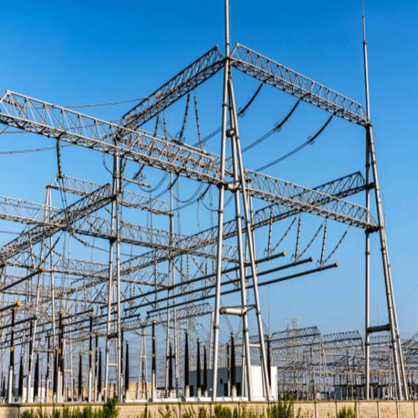 Hot Dip Galvanized Electrical Power Steel Round Poles Towers Transformer Steel Structures