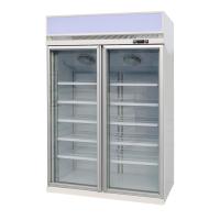 Congelador de cristal vertical eléctrico R290 de la puerta con el LED vertical