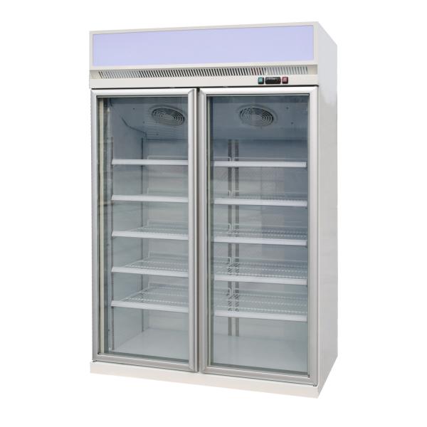 Customized Pizza Glass Door Merchandiser With Top Mounted Condensing Unit