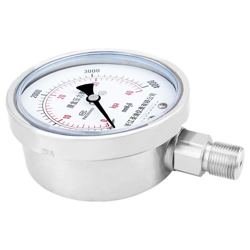 High Pressure Gas Meter 2.5% Accuracy Stainless Steel Diaphragm Seal Pressure Gauge