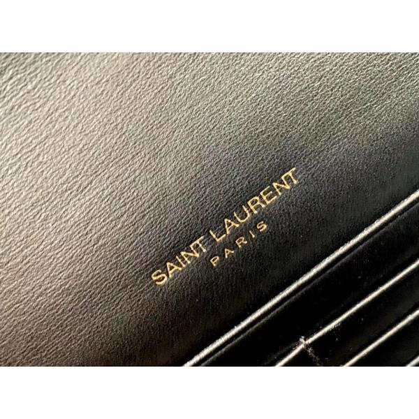 Tassel Kate цепи золота сумки черноты телячьей кожи YVES ST LAURENT небольшой