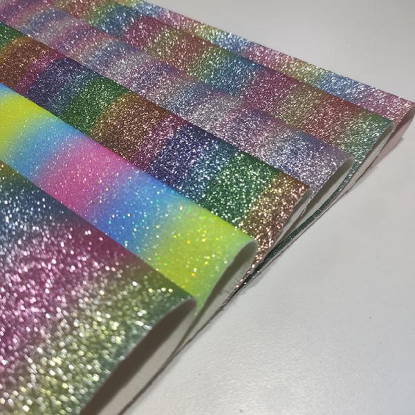 Rainbow 0.65mm Abrasion Resistant Glitter Leather Fabric
