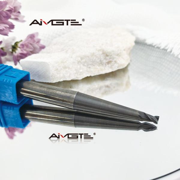 Anti Chipping 2 Flutes Tapered Carbide End Mill For Deep Cavity Mold Cutting