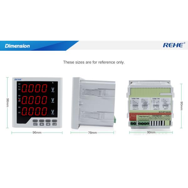 Three phase digital intelligent voltage meter voltmeter  panel meter