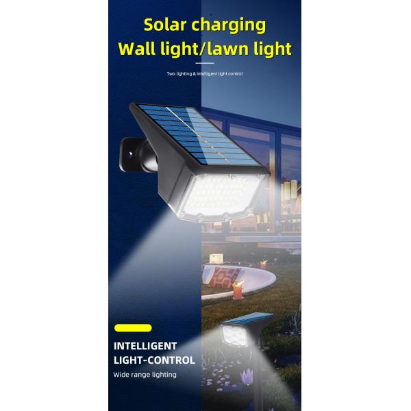 Solar Powered 53 Led Garden Lights Ip65 Waterproof Outdoor Lawn Light with CRI Ra 80