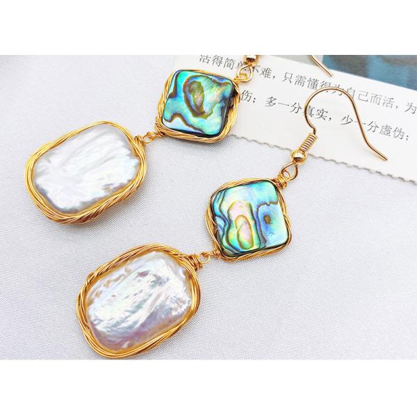 Natural Baroque Pearl Earring Fashion Korean Oversized White Pearl Drop Earrings for Women Fashion Earring Jeweryl