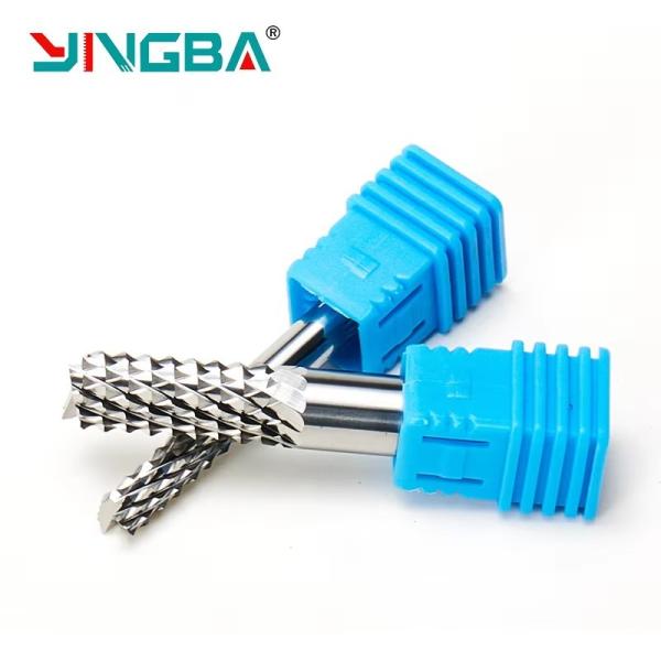 Yingba PCB Cnc Maíz Dentes de molienda Cortador de routers CNC Bits para placas de circuito herramientas de corte de fibra de carbono Maíz extremo molino grabado