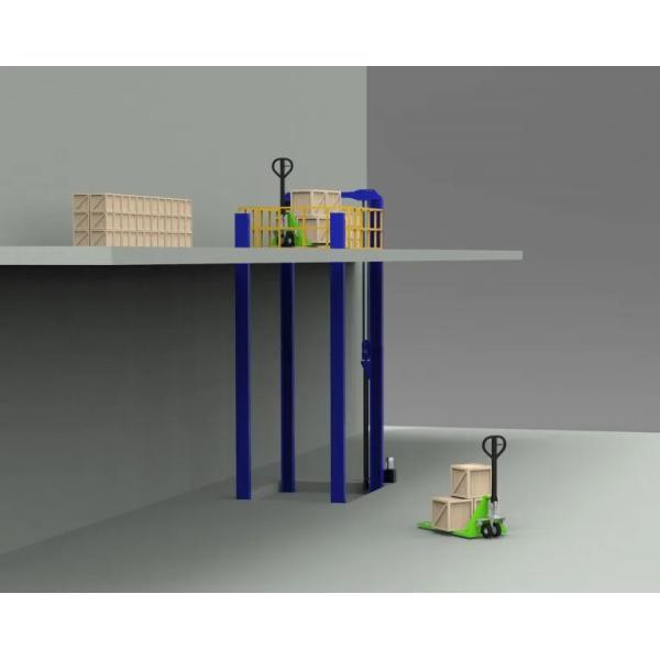 Hydraulic Vertical Industrial Four Post Lift 4 Post Storage Lift For Factory Warehouse