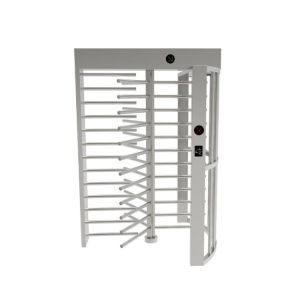 90 Degree Rotating Bi-directional Full Height Turnstile with Biometric Fingerprint RFID Card Reader and SS304 Frame