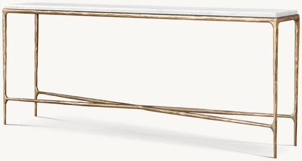 Bedroom Functional Console Table Furniture With Stainless Steel And Glass Top