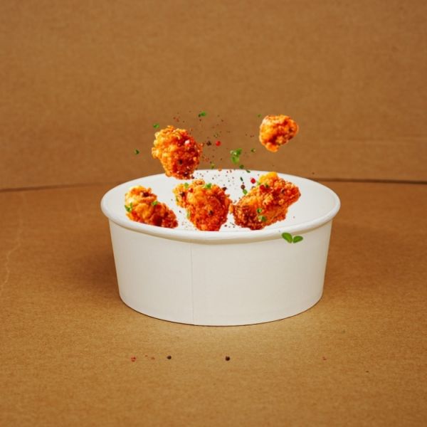 Customized eco-friendly food grade kraft paper disposable takeaway salad soup food container paper bowl