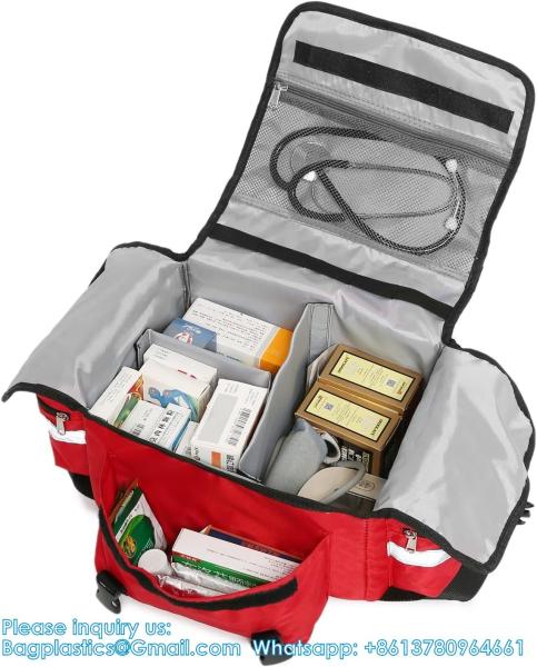 First Aid Bag Empty Trauma Medical Bag Emergency First Responder Bag Organizer EMS EMT Shoulder Carry Bag 13 X9 X7