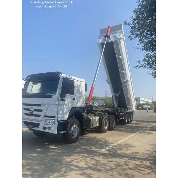 4 Axles Hydraulic Dump Semi Trailer with Q345B High-Tensile Steel and 80-100 Tons Payload Capacity for Heavy-Duty Transport