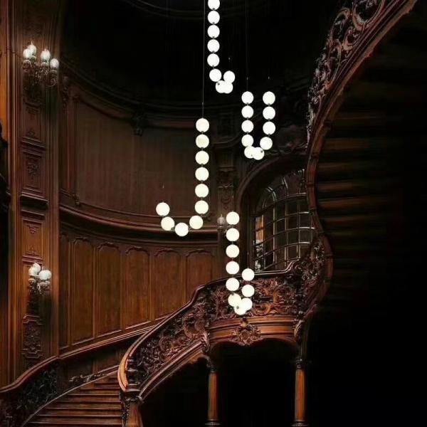 Postmodern Denmark Hotel Engineering Glass Lighting Clothing Store Cafe Showroom Long Chandelier(WH-NC-87)