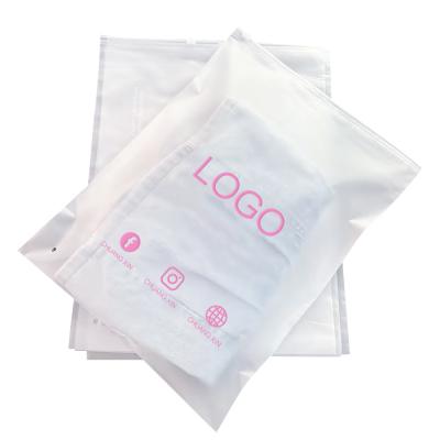 CTCX Customised Clear Ziplock Packaging Bags Pvc Frosted Zipper Bag Clothes Bolsas De Plastico Con Logo Plastic Zip Bag
