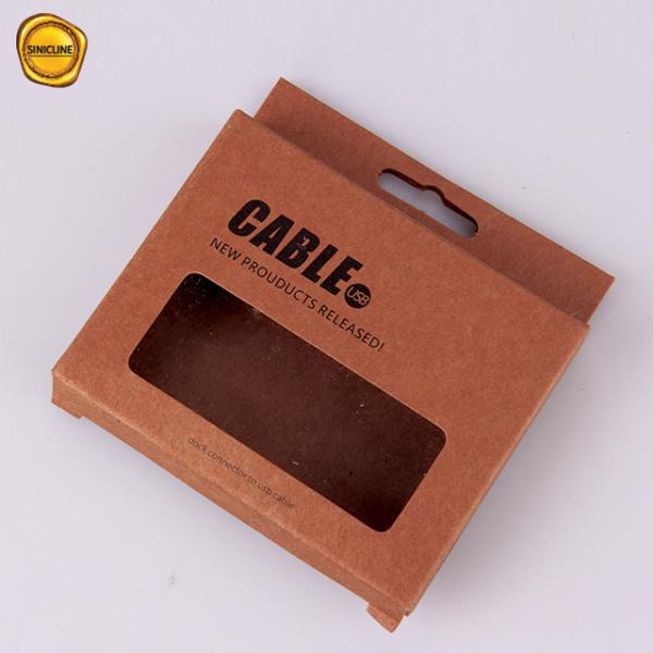 Caixa de papel por atacado da embalagem do cabo de dados do Usb de Logo Customized Hanging Electronic Products