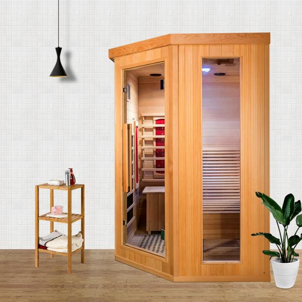Low Emf Hemlock Indoor Home Infrared Sauna For Weight Loss 3~4 Person