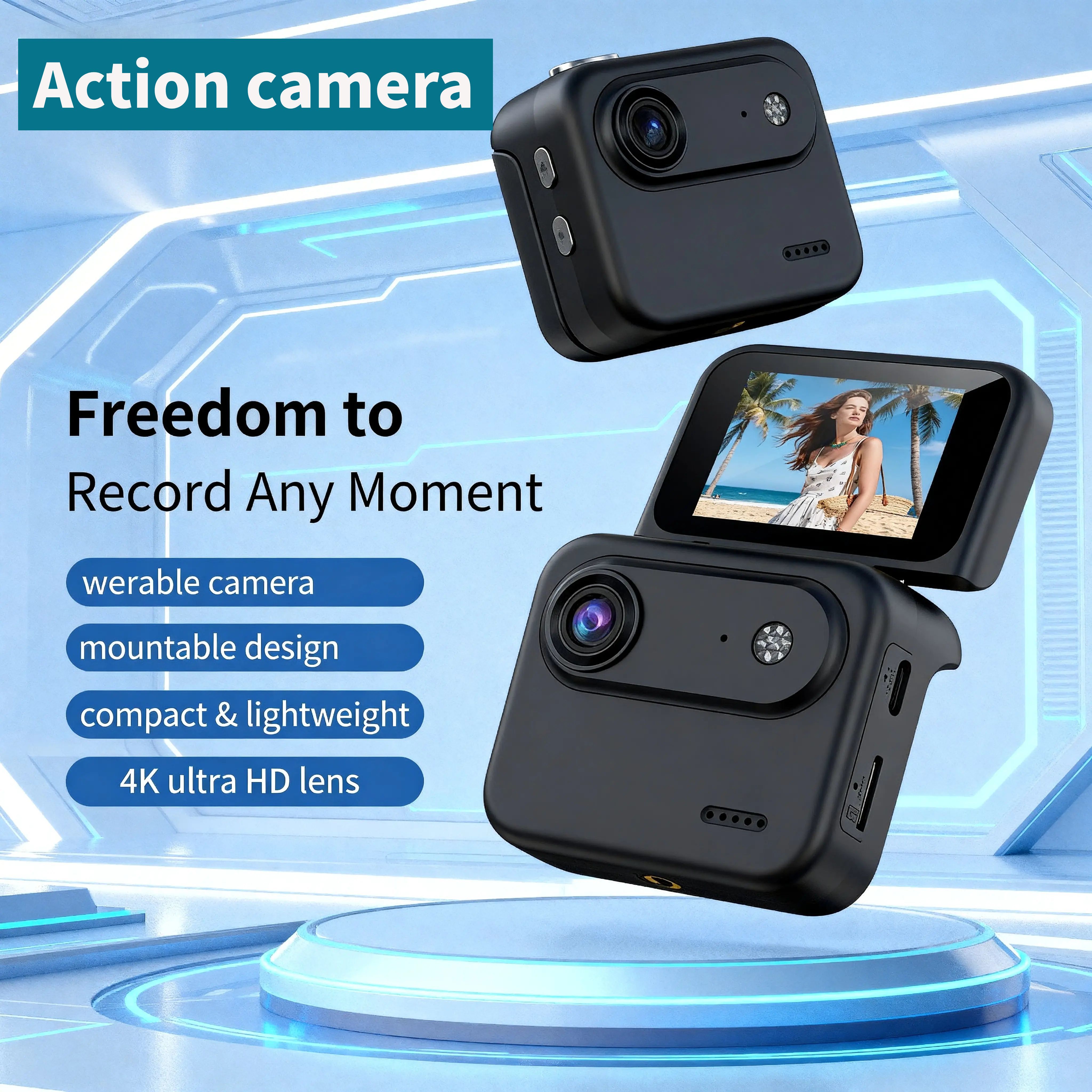 Cross-Border New Y360 Sports Digital Camera Cycling Chest-Mounted 4K HD Anti