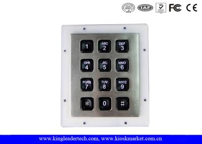 IP65 ásperos Waterproof o teclado numérico do metal retroiluminado para o ambiente do Baixo-Lit na matriz 3x4