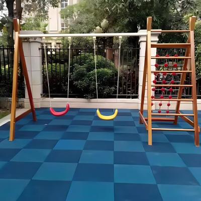 Rubber Outdoor Gym Floor Tile For Indoor Non Toxic Playground Rubber Flooring